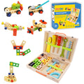 Kit Ferramentas De Madeira Infantil Jogo De Simulação Montessori Sensorial Didático Brinquedo Educativo Bloco de Montar