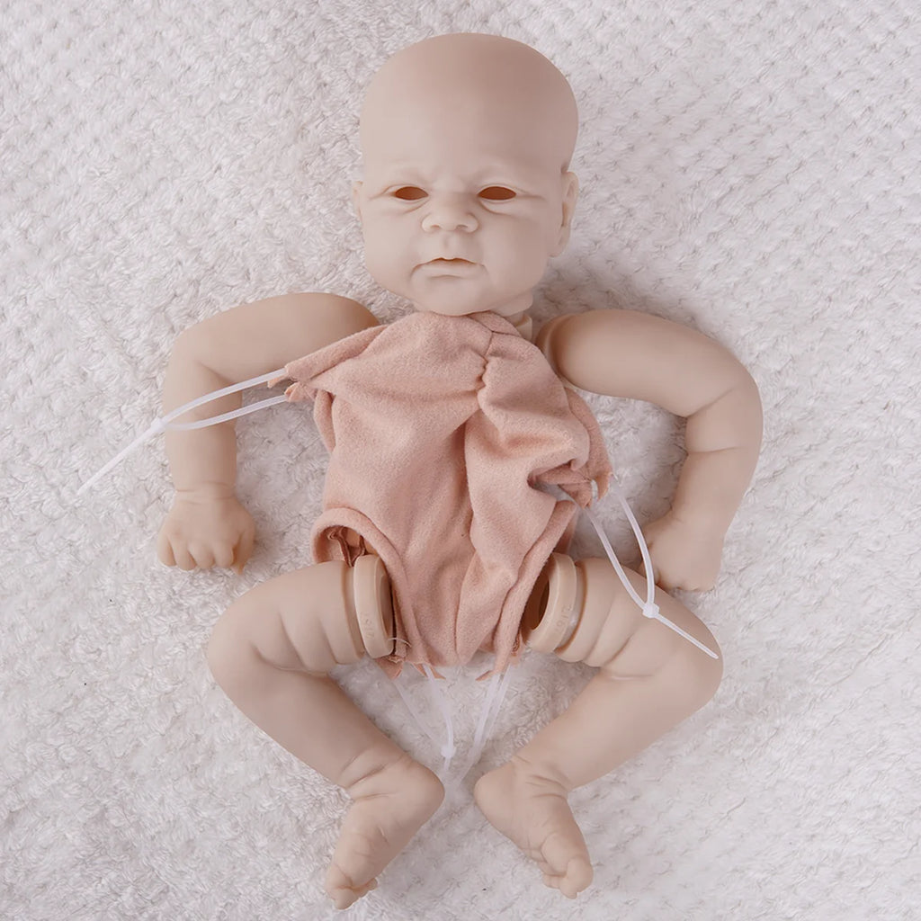 Bebê Reborn Boneca Silicone Sem Pintura Artesanal DIY Realista Criação Livre 48cm Brastoy