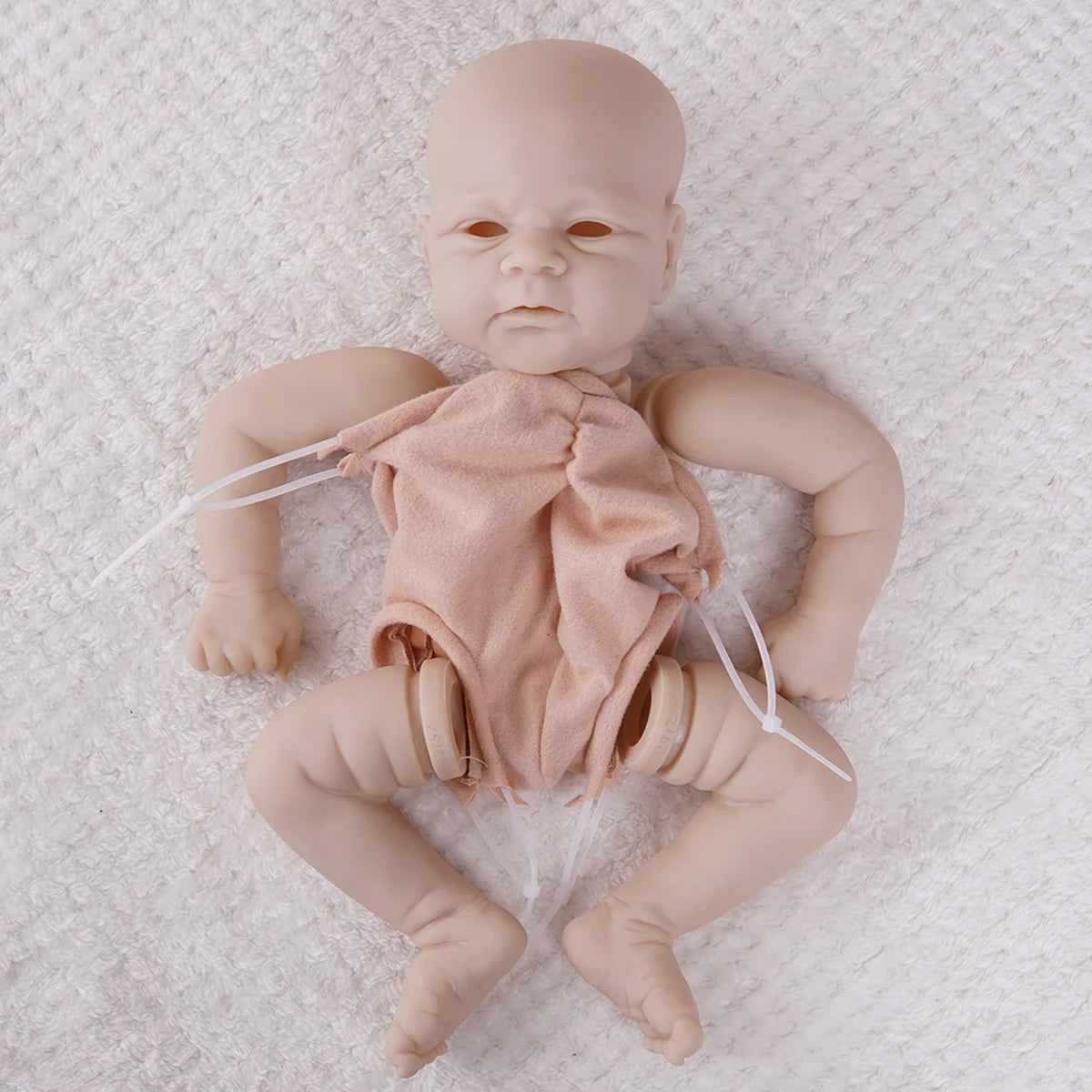 Bebê Reborn Boneca Silicone Sem Pintura Artesanal DIY Realista Criação Livre 48cm Brastoy