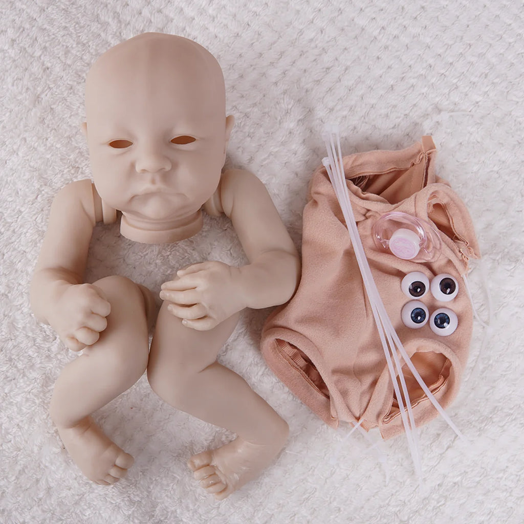 Bebê Reborn Boneca Silicone Sem Pintura Artesanal DIY Realista Criação Livre 48cm Brastoy