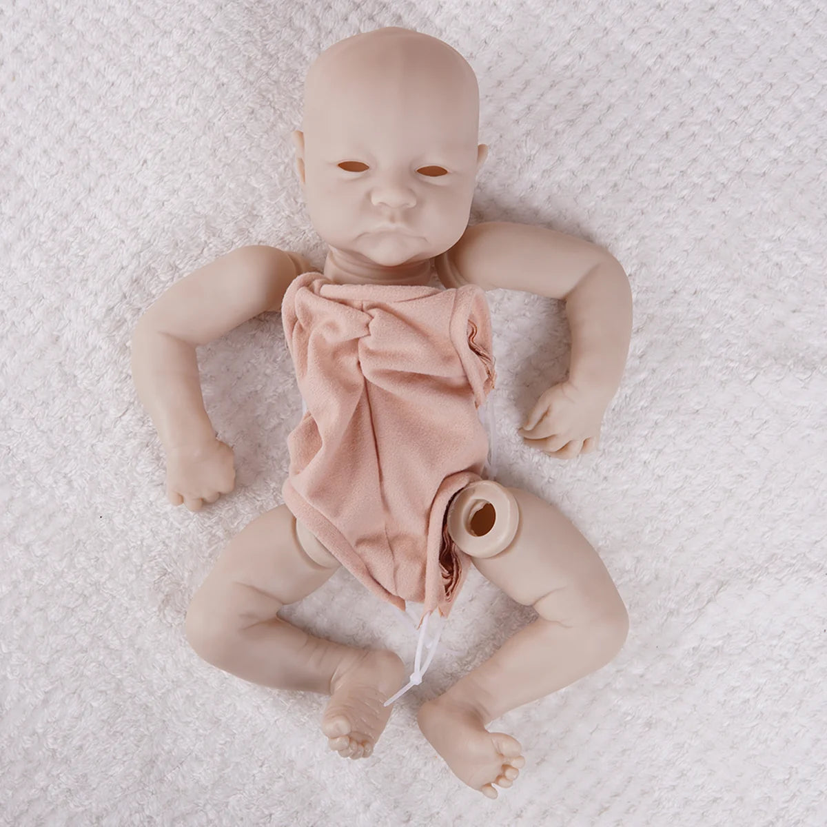 Bebê Reborn Boneca Silicone Sem Pintura Artesanal DIY Realista Criação Livre 48cm Brastoy
