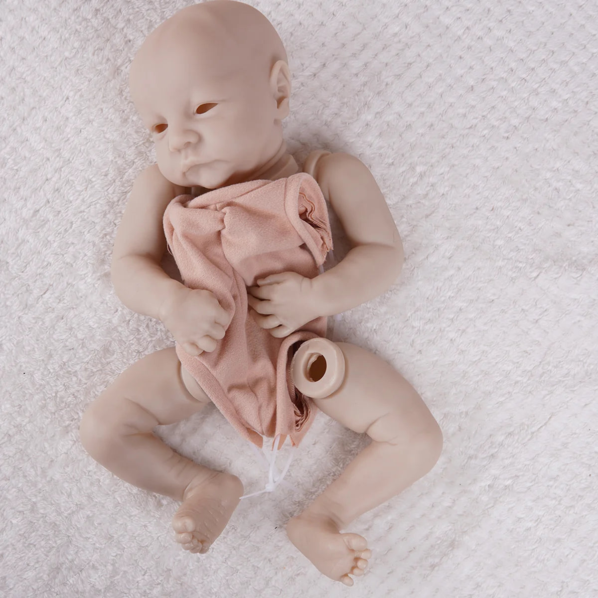 Bebê Reborn Boneca Silicone Sem Pintura Artesanal DIY Realista Criação Livre 48cm Brastoy