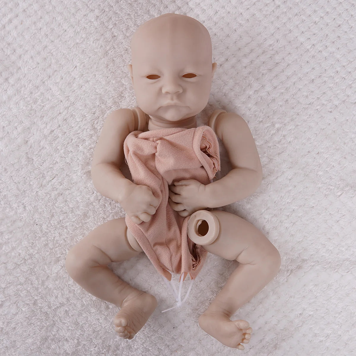 Bebê Reborn Boneca Silicone Sem Pintura Artesanal DIY Realista Criação Livre 48cm Brastoy