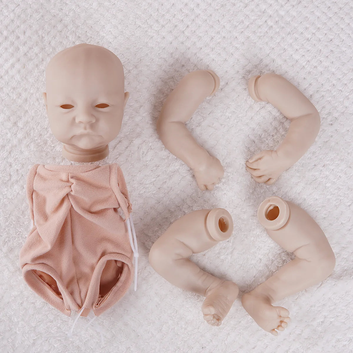 Bebê Reborn Boneca Silicone Sem Pintura Artesanal DIY Realista Criação Livre 48cm Brastoy
