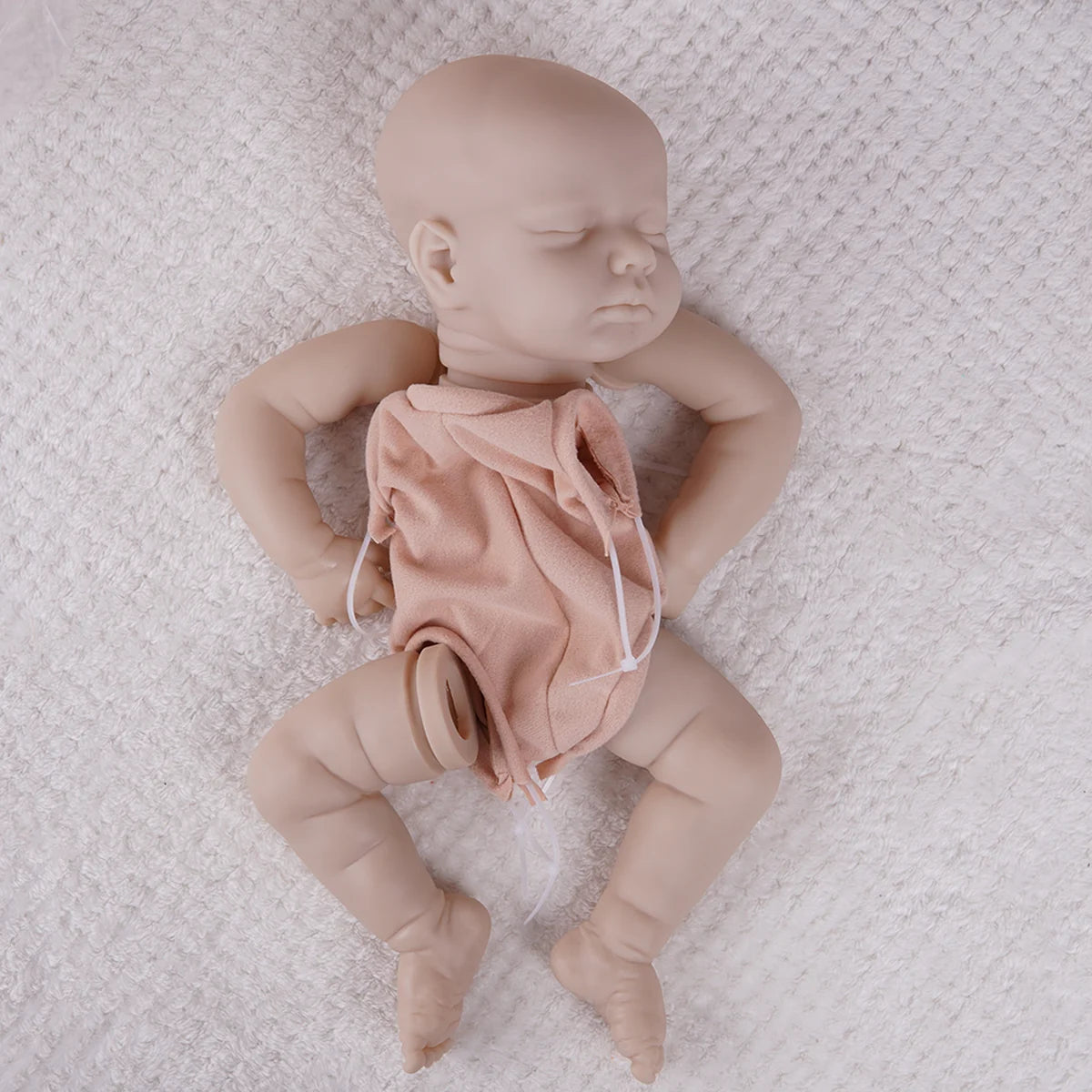 Bebê Reborn Boneca Silicone Sem Pintura Artesanal DIY Realista Criação Livre 48cm Brastoy