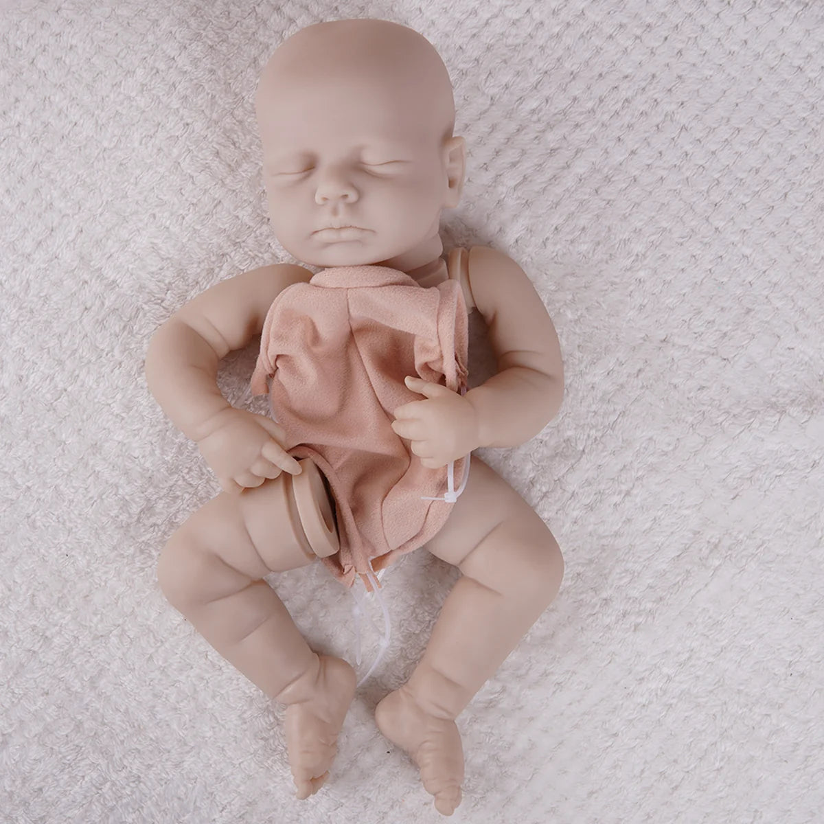 Bebê Reborn Boneca Silicone Sem Pintura Artesanal DIY Realista Criação Livre 48cm Brastoy