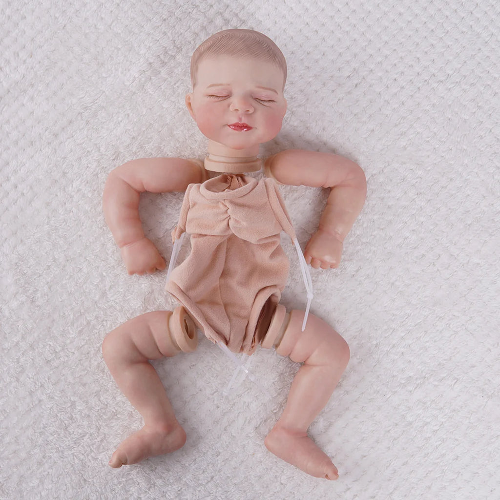 Bebê Reborn Boneca Silicone Com Pintura Artesanal DIY Realista Criação Livre 48cm Brastoy