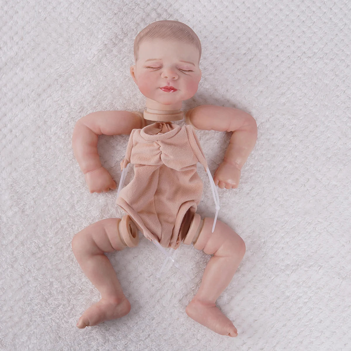 Bebê Reborn Boneca Silicone Com Pintura Artesanal DIY Realista Criação Livre 48cm Brastoy