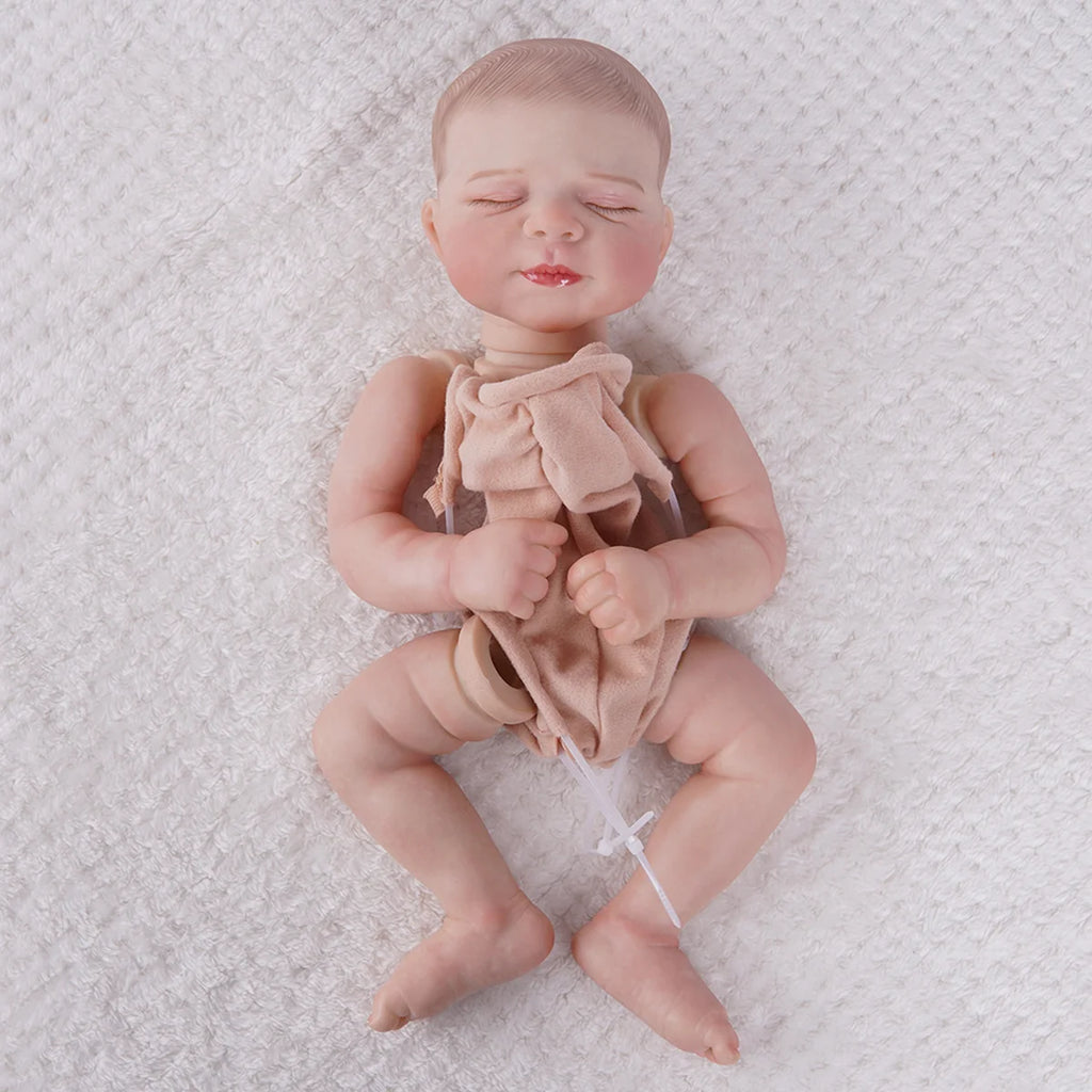 Bebê Reborn Boneca Silicone Com Pintura Artesanal DIY Realista Criação Livre 48cm Brastoy