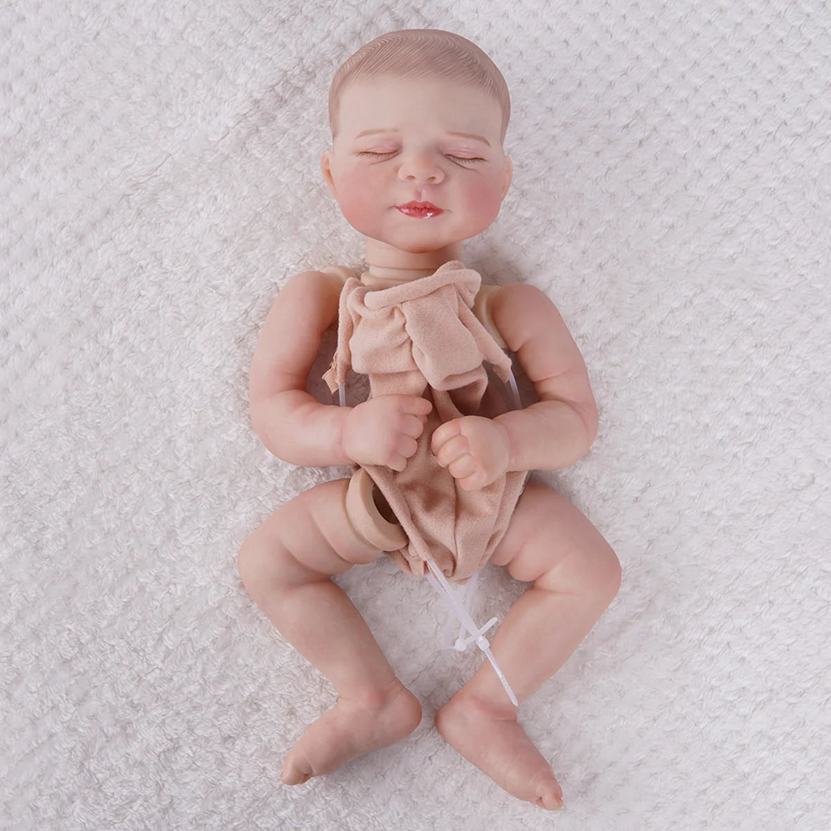 Bebê Reborn Boneca Silicone Com Pintura Artesanal DIY Realista Criação Livre 48cm Brastoy