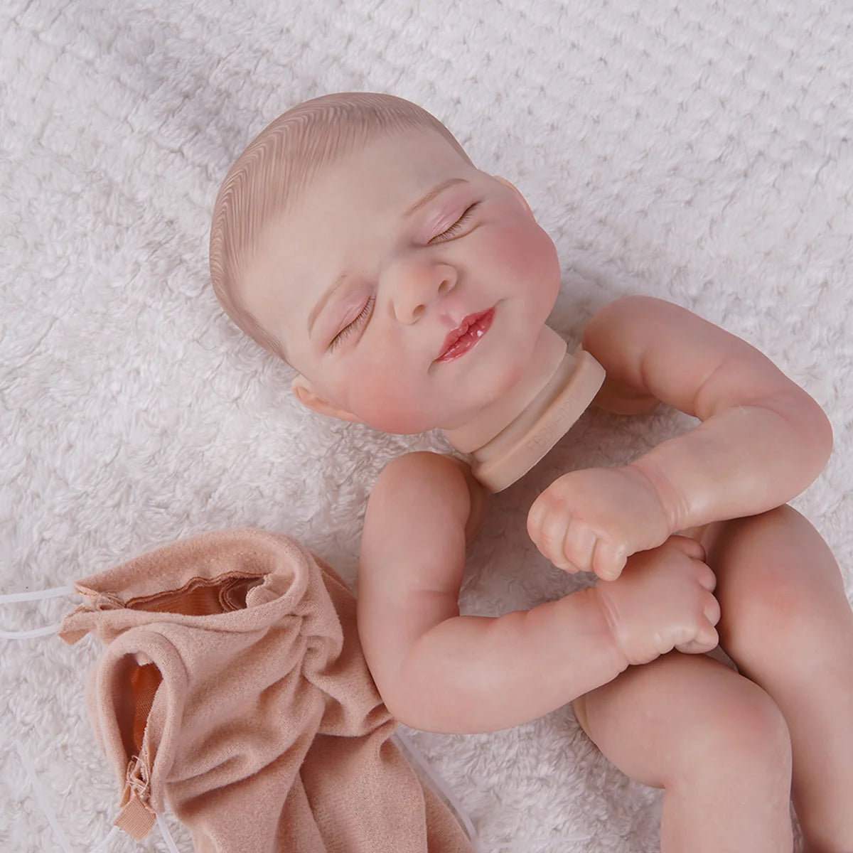 Bebê Reborn Boneca Silicone Com Pintura Artesanal DIY Realista Criação Livre 48cm Brastoy