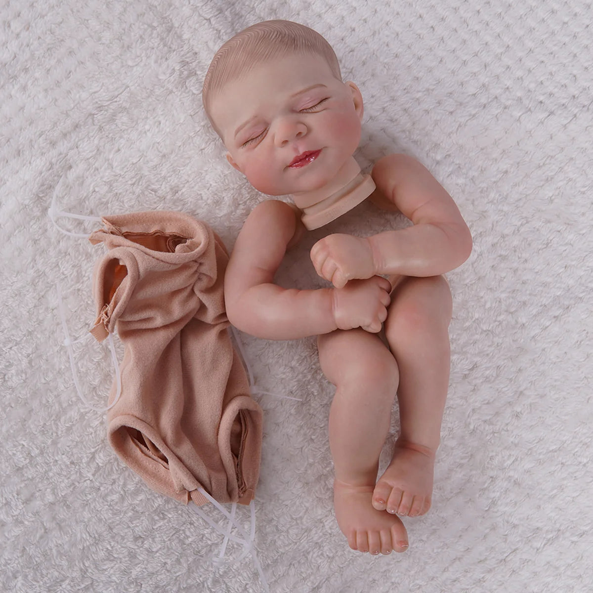 Bebê Reborn Boneca Silicone Com Pintura Artesanal DIY Realista Criação Livre 48cm Brastoy