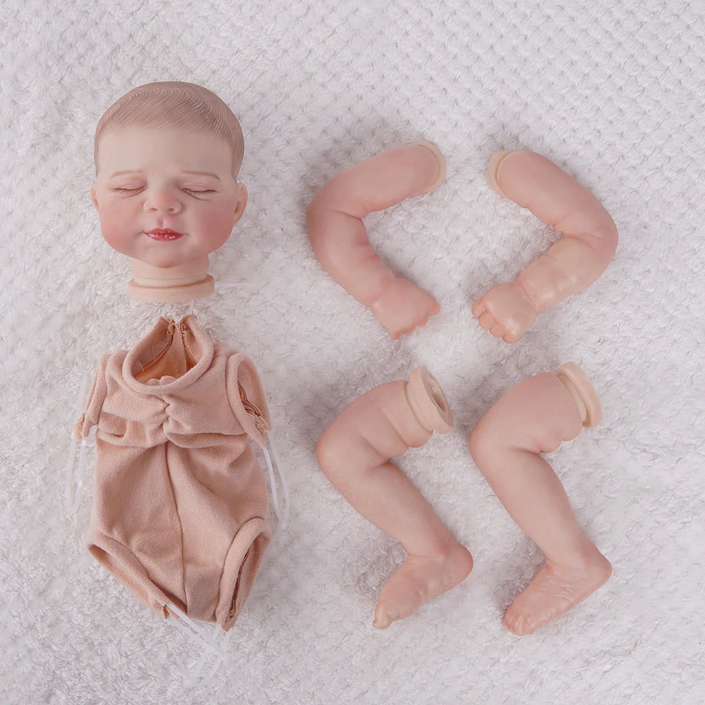 Bebê Reborn Boneca Silicone Com Pintura Artesanal DIY Realista Criação Livre 48cm Brastoy
