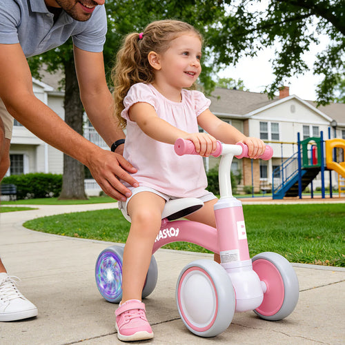 Bicicleta De Equilíbrio Infantil Andador Sem Pedal 4 Rodas Brastoy