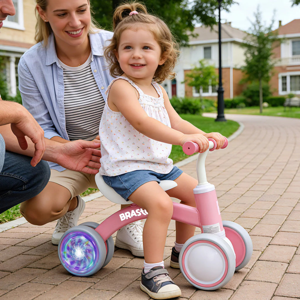 Bicicleta De Equilíbrio Infantil Andador Sem Pedal 4 Rodas Brastoy