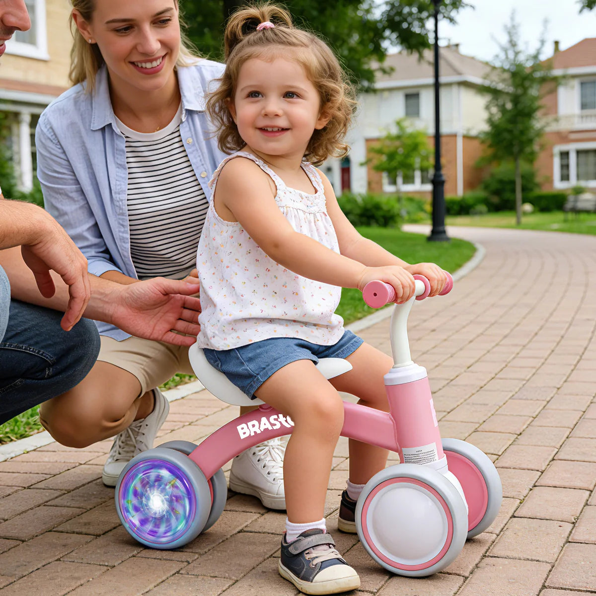 Bicicleta De Equilíbrio Infantil Andador Sem Pedal 4 Rodas Brastoy