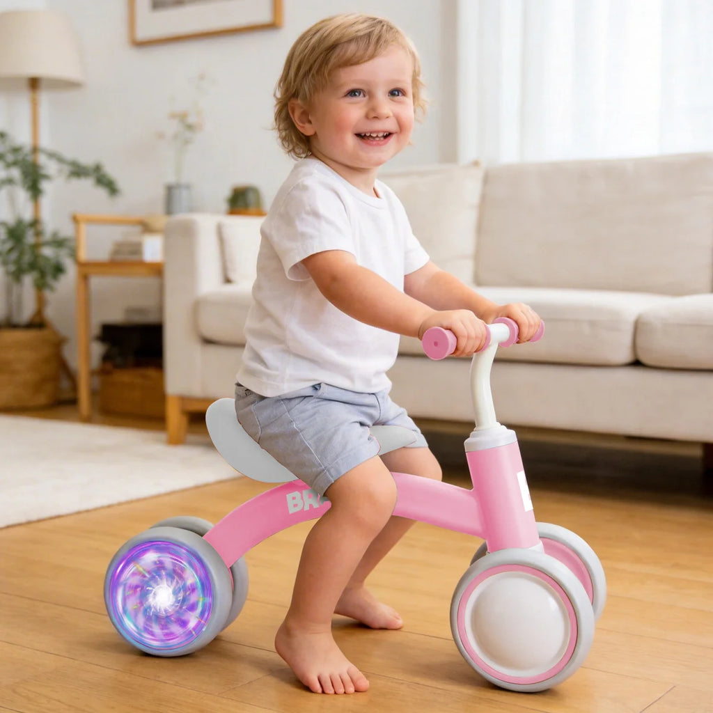 Bicicleta De Equilíbrio Infantil Andador Sem Pedal 4 Rodas Brastoy