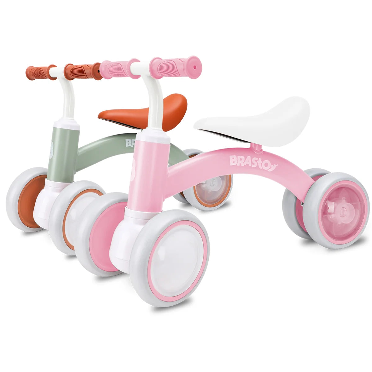 Bicicleta De Equilíbrio Infantil Andador Sem Pedal 4 Rodas Brastoy