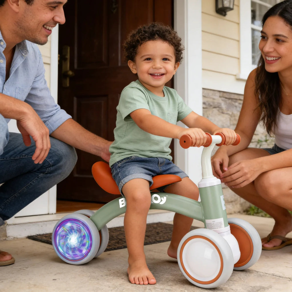 Bicicleta De Equilíbrio Infantil Andador Sem Pedal 4 Rodas Brastoy