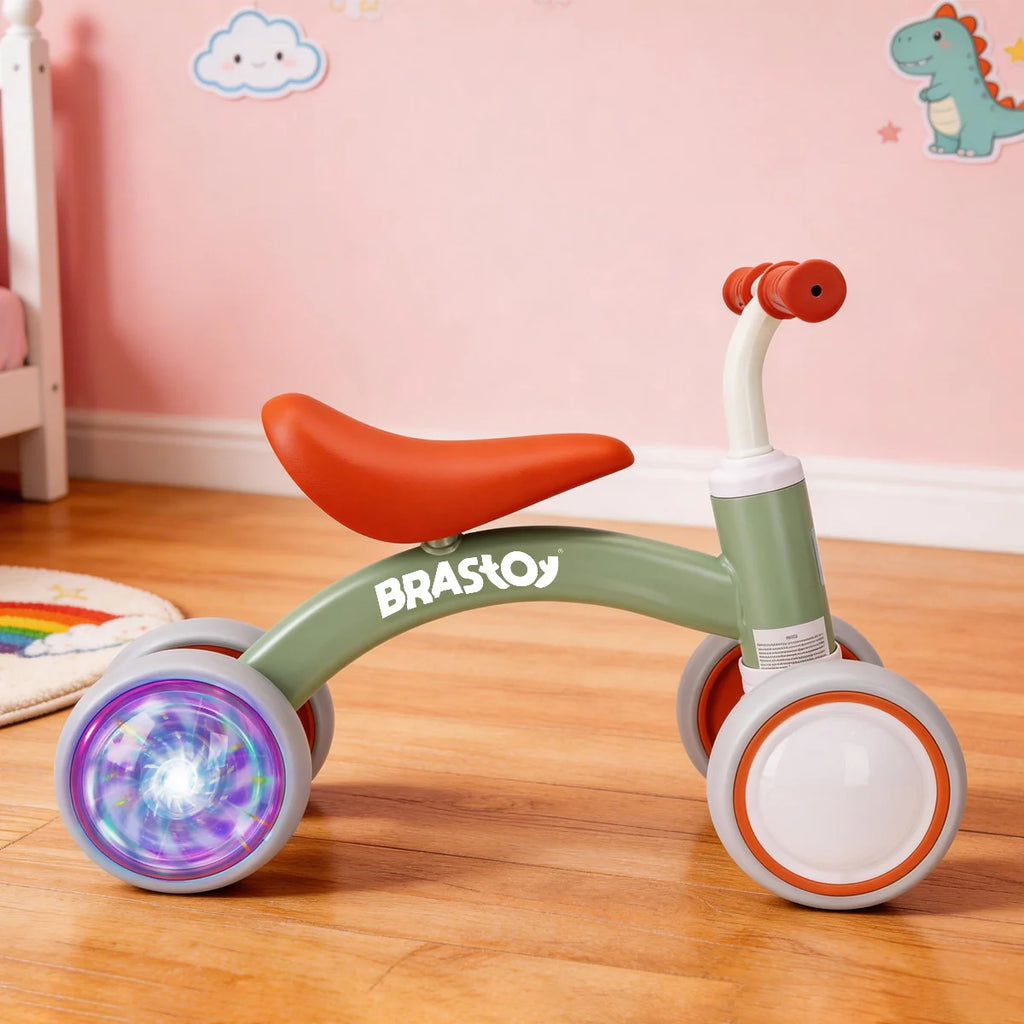 Bicicleta De Equilíbrio Infantil Andador Sem Pedal 4 Rodas Brastoy