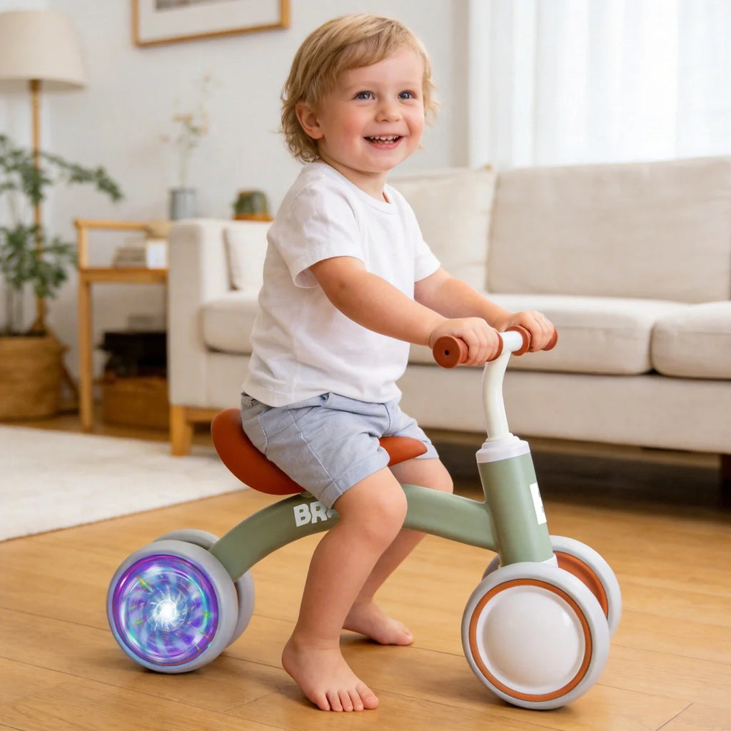Bicicleta De Equilíbrio Infantil Andador Sem Pedal 4 Rodas Brastoy