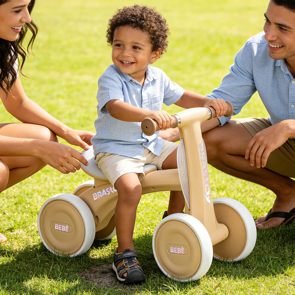 Bicicleta De Equilíbrio Infantil Andador Sem Pedal 4 Rodas Brastoy
