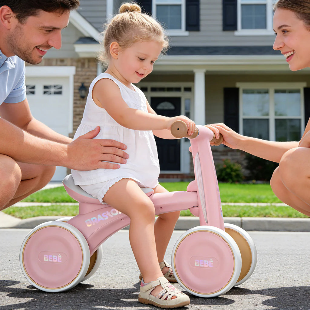 Bicicleta De Equilíbrio Infantil Andador Sem Pedal 4 Rodas Brastoy