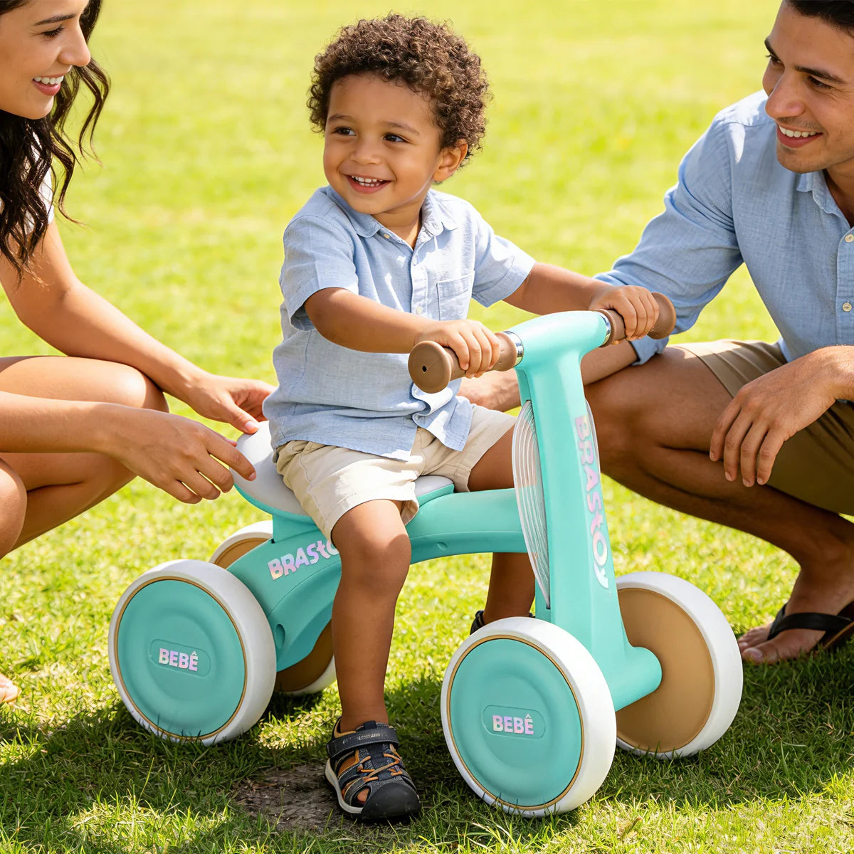 Bicicleta De Equilíbrio Infantil Andador Sem Pedal 4 Rodas Brastoy