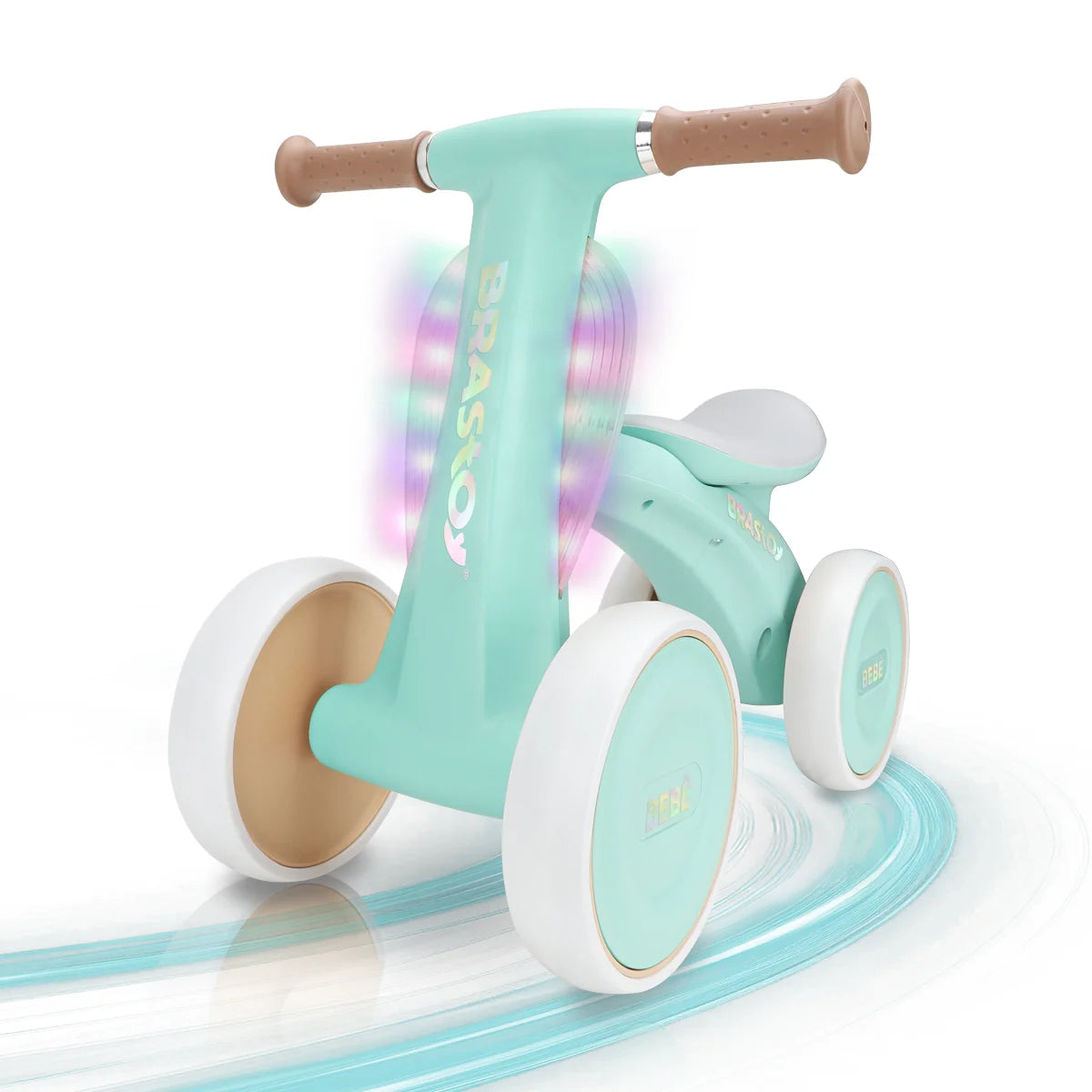 Bicicleta De Equilíbrio Infantil Andador Sem Pedal 4 Rodas Brastoy