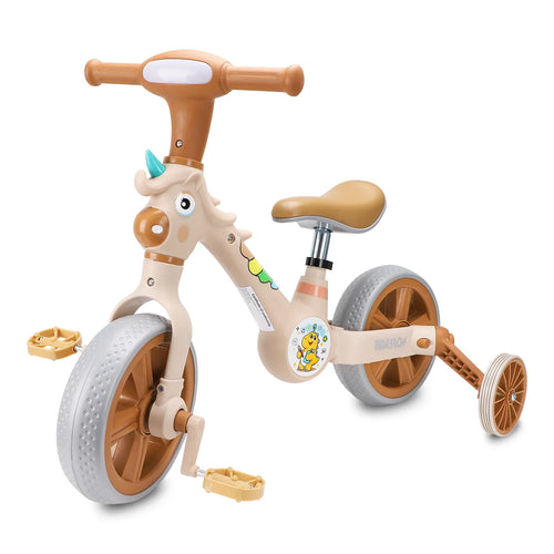 Bicicleta infantil 3 em 1 Bicicleta Triciclo e Bicicleta Sem Pedais com Efeitos Sonoros e Luminosos