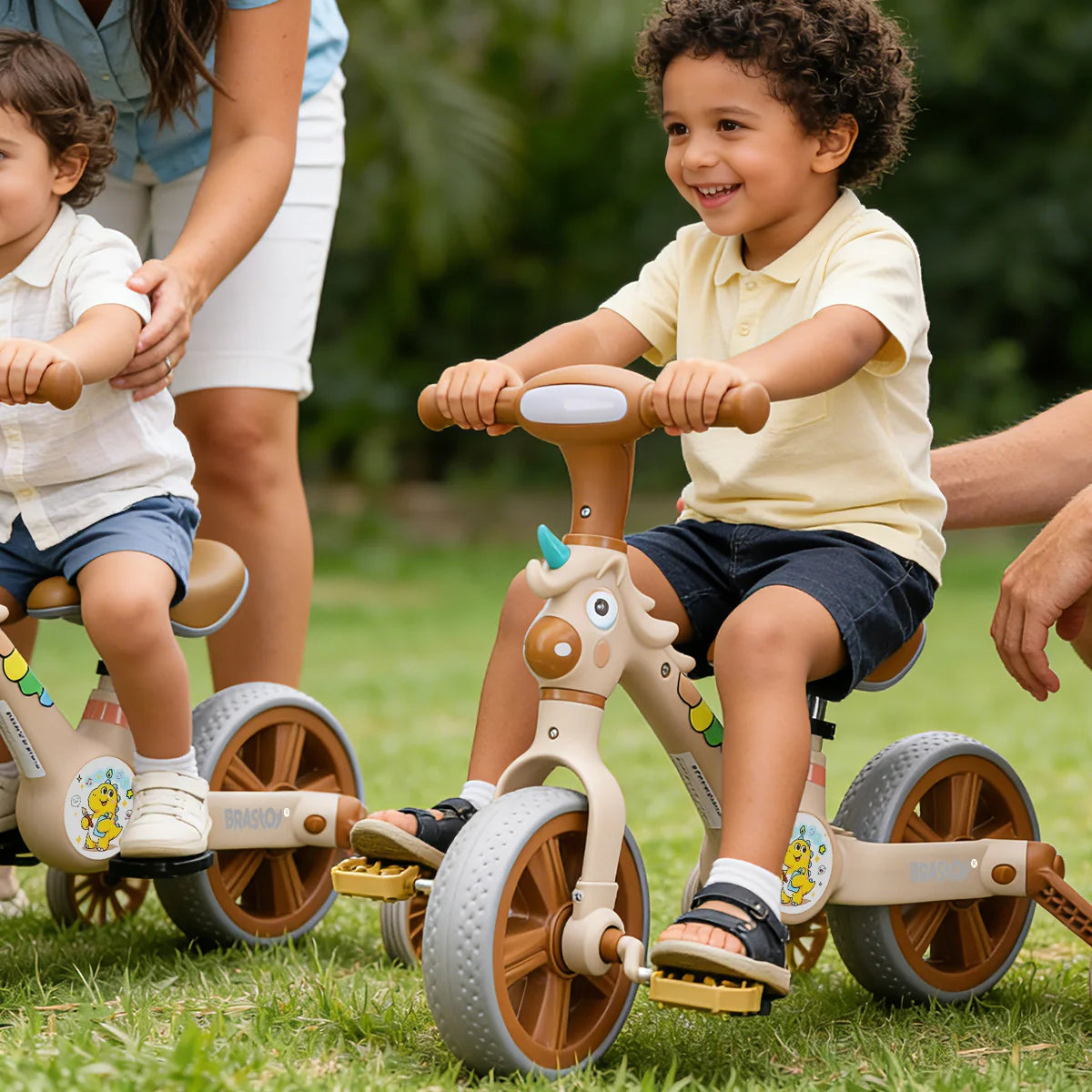 Bicicleta infantil 3 em 1 Bicicleta Triciclo e Bicicleta Sem Pedais com Efeitos Sonoros e Luminosos