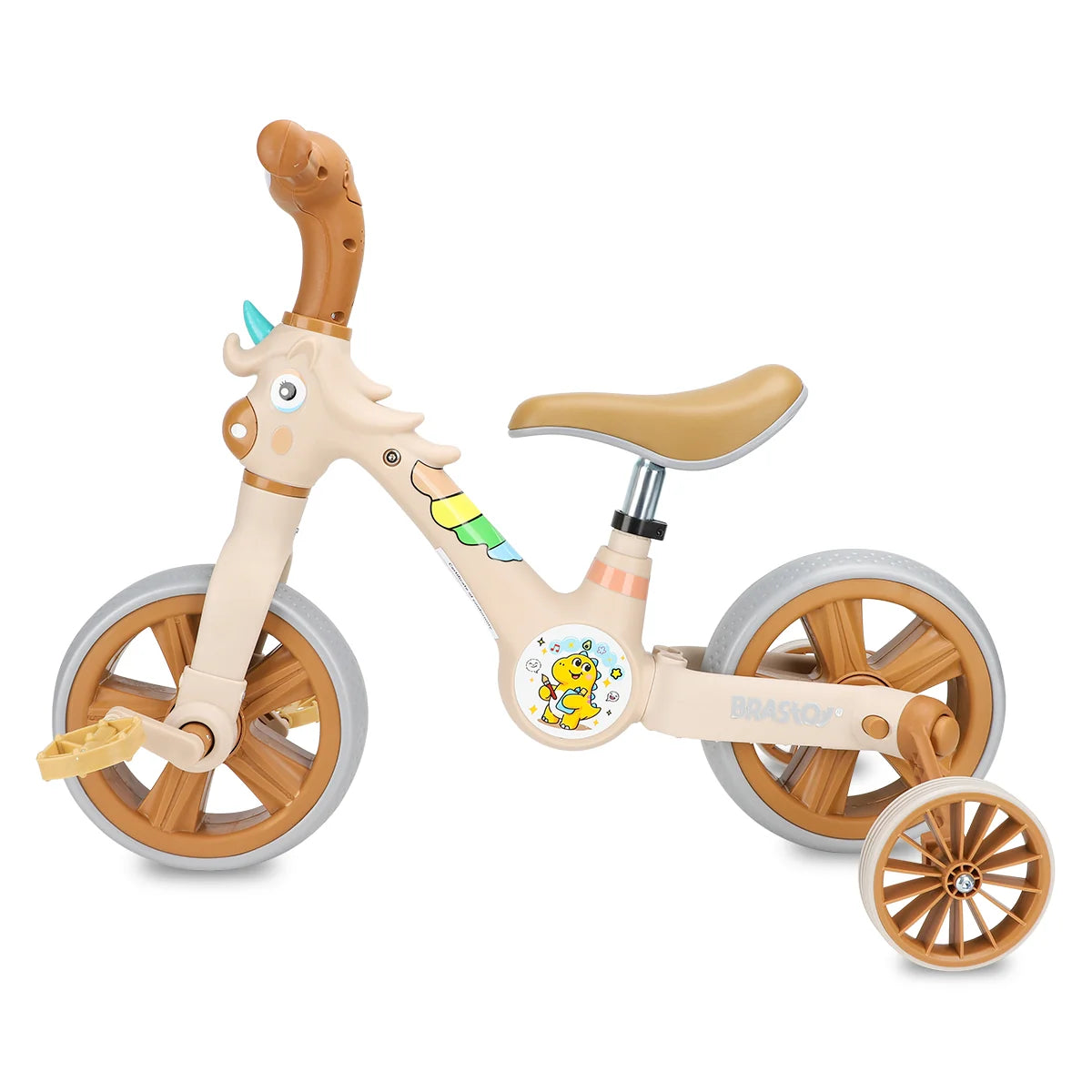 Bicicleta infantil 3 em 1 Bicicleta Triciclo e Bicicleta Sem Pedais com Efeitos Sonoros e Luminosos