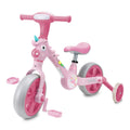 Bicicleta infantil 3 em 1 Bicicleta Triciclo e Bicicleta Sem Pedais com Efeitos Sonoros e Luminosos