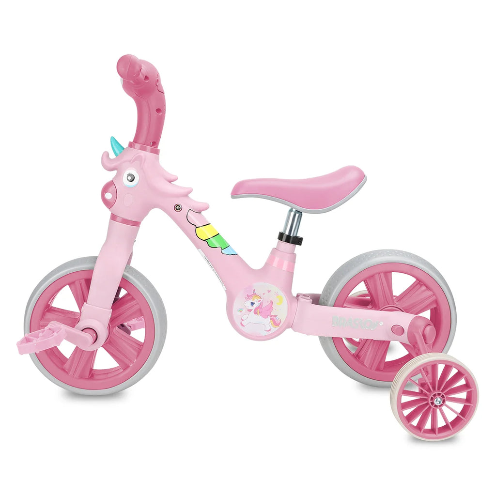 Bicicleta infantil 3 em 1 Bicicleta Triciclo e Bicicleta Sem Pedais com Efeitos Sonoros e Luminosos