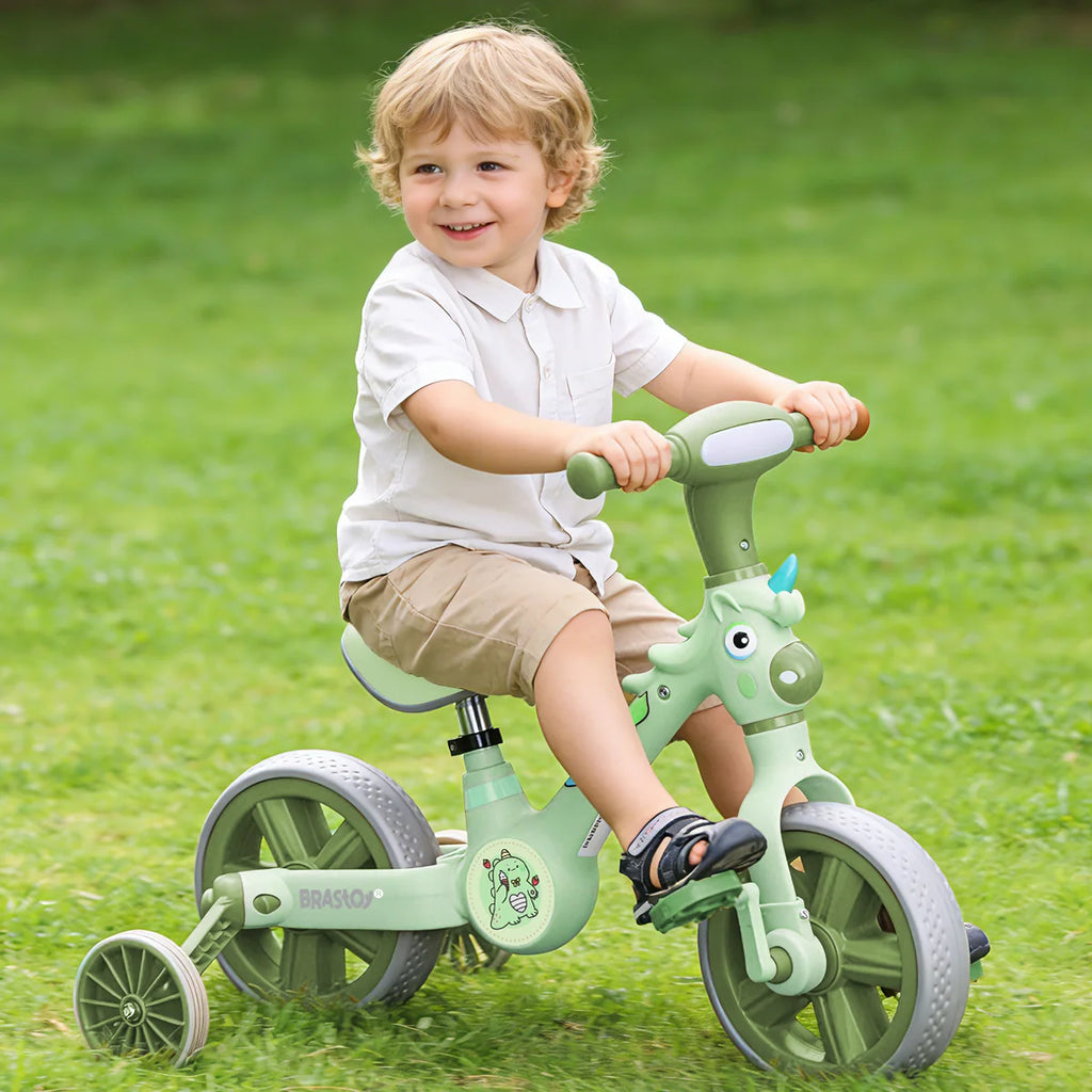 Bicicleta infantil 3 em 1 Bicicleta Triciclo e Bicicleta Sem Pedais com Efeitos Sonoros e Luminosos