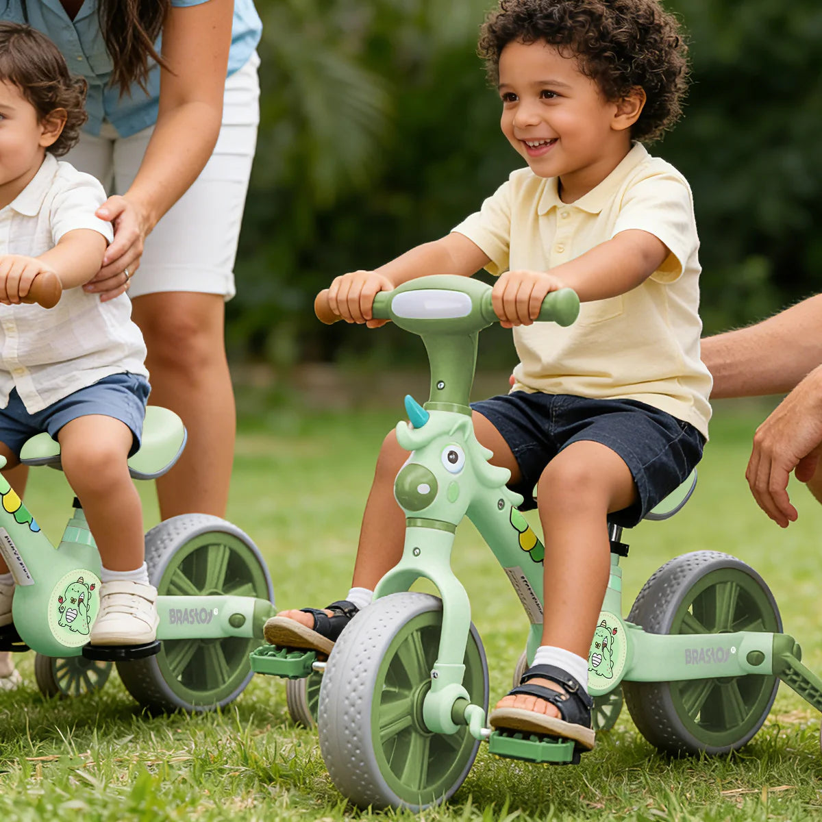 Bicicleta infantil 3 em 1 Bicicleta Triciclo e Bicicleta Sem Pedais com Efeitos Sonoros e Luminosos