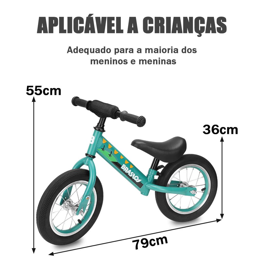 Bicicleta Equilíbrio Infantil Andador Sem Pedal Criança balance Bike 2 a 5 anos Brastoy