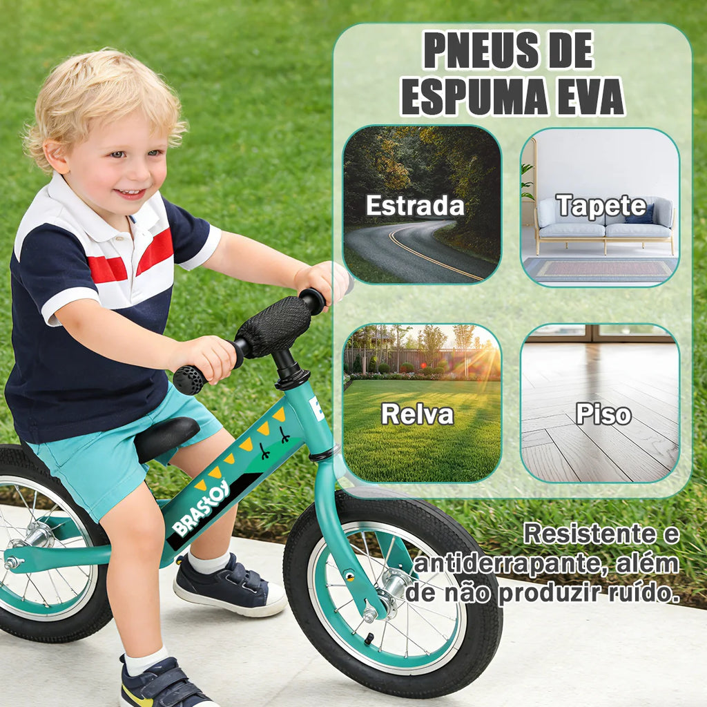 Bicicleta Equilíbrio Infantil Andador Sem Pedal Criança balance Bike 2 a 5 anos Brastoy