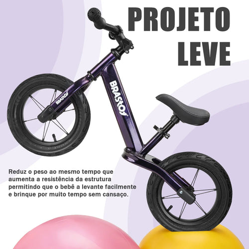 Bicicleta Equilíbrio Infantil Andador Sem Pedal Criança balance Bike 2 a 5 anos Brastoy