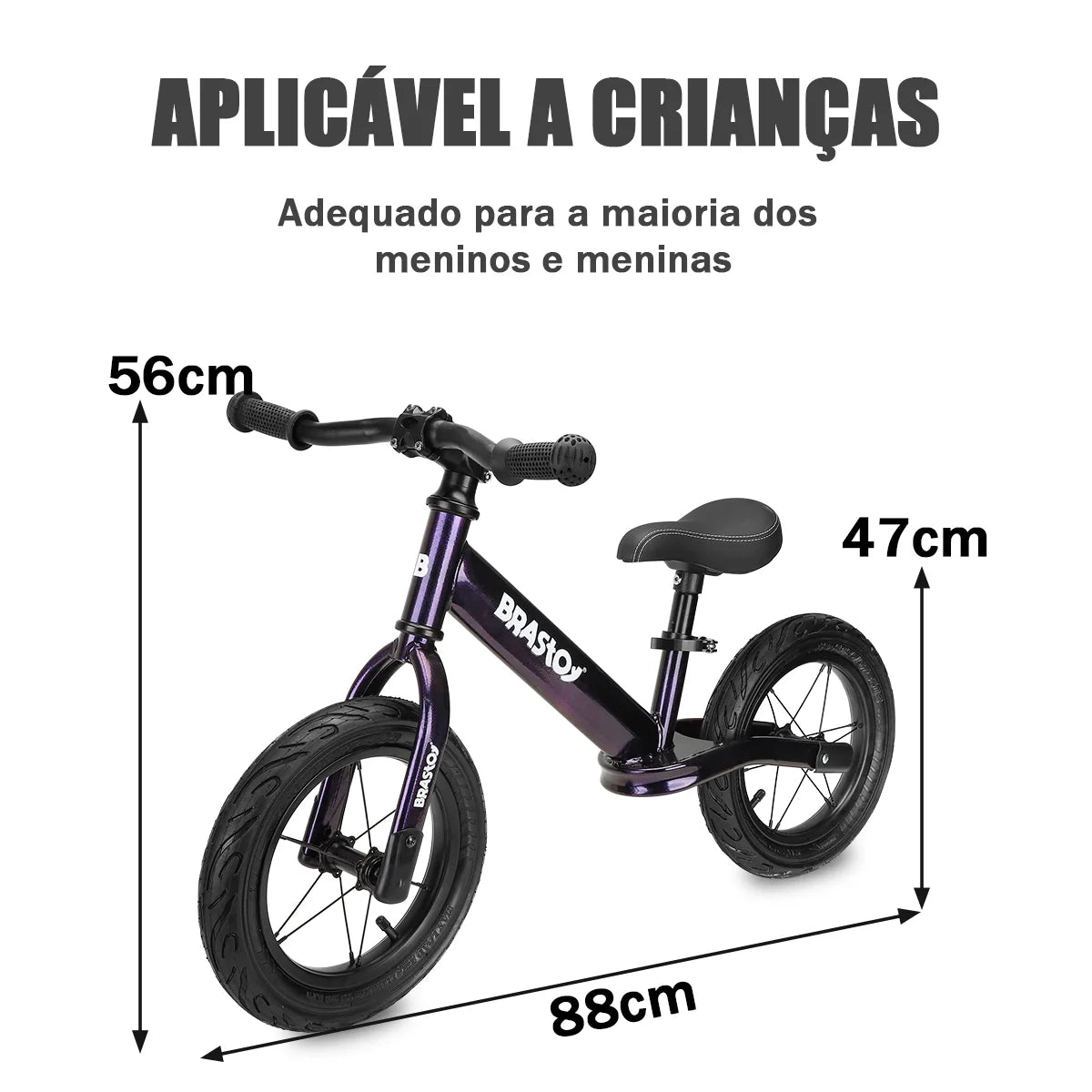 Bicicleta Equilíbrio Infantil Andador Sem Pedal Criança balance Bike 2 a 5 anos Brastoy
