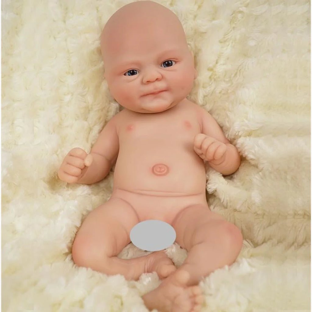 Boneco Bebê Reborn Brastoy Silicone Sólido 40cm Pode Tomar Banho Kit Acessórios Chupeta Fralda Mamadeira Pelúcia Certidão
