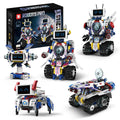 Robô de Brinquedo Controle Remoto Robótica 5 em 1 603 peças Transformes Bloco de Montar Puzzle Monte e Desmonte Kit Completo