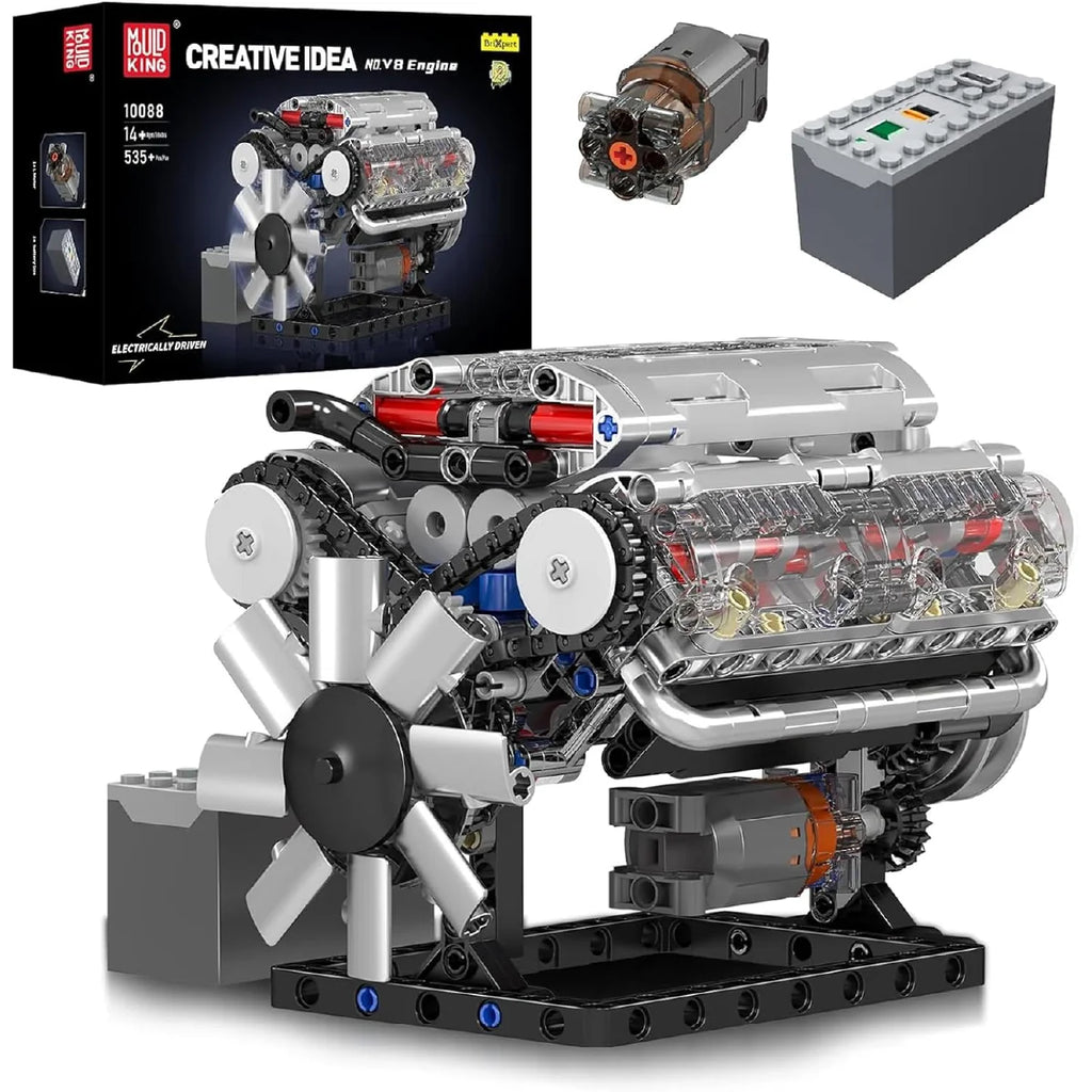 Bloco de montar de Encaixe Motor V8 Carro Esportivo 535 Peças Brinquedo Educativo de Construção P Crianças e Adultos