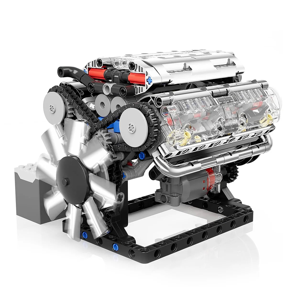 Bloco de montar de Encaixe Motor V8 Carro Esportivo 535 Peças Brinquedo Educativo de Construção P Crianças e Adultos
