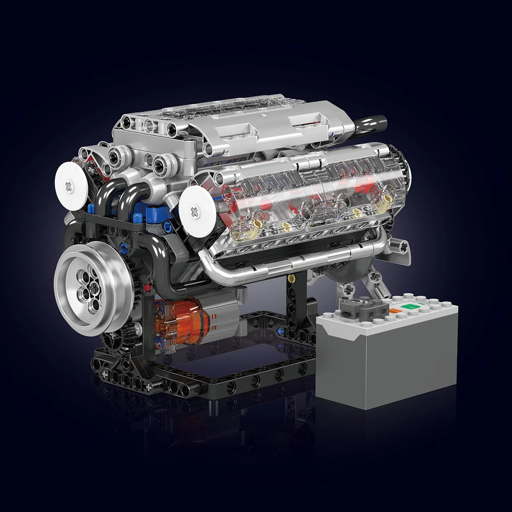 Bloco de montar de Encaixe Motor V8 Carro Esportivo 535 Peças Brinquedo Educativo de Construção P Crianças e Adultos