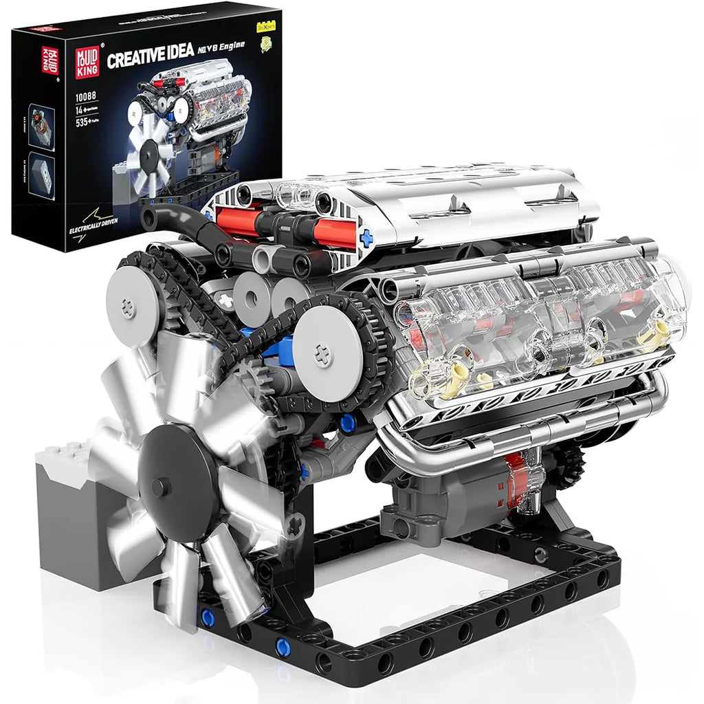 Bloco de montar de Encaixe Motor V8 Carro Esportivo 535 Peças Brinquedo Educativo de Construção P Crianças e Adultos