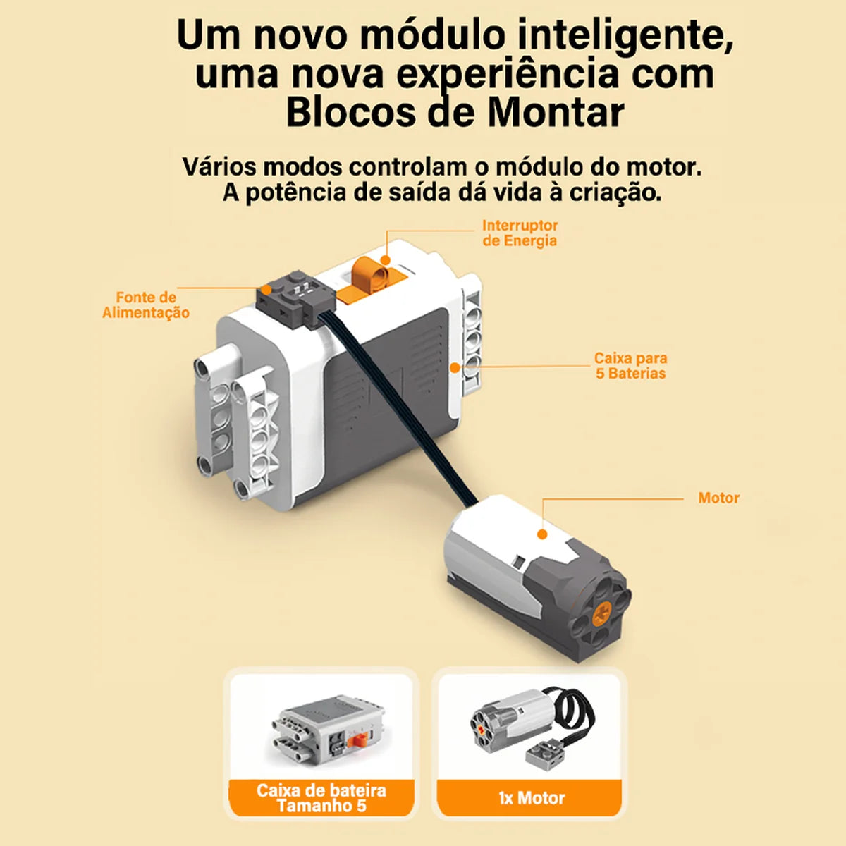 Bloco de Montar Educativo 50 em 1 com Motor 180 peças Brinquedo de Encaixar Infantil Criança Kit Monte e Desmonte Diversas Formas