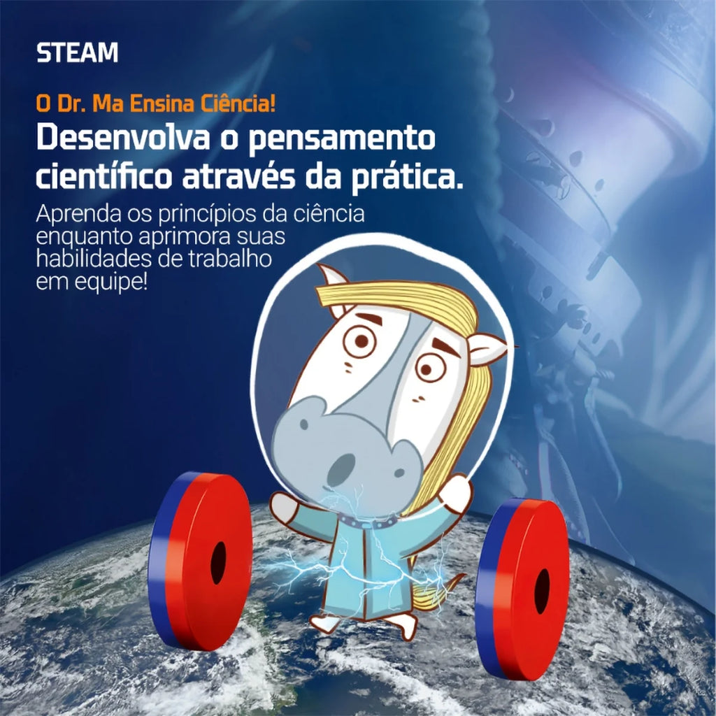 Brinquedo Educativo para crianças STEM Ímã de Montar 12 em 1 Experimento de Educação Científica Infantil Ciência