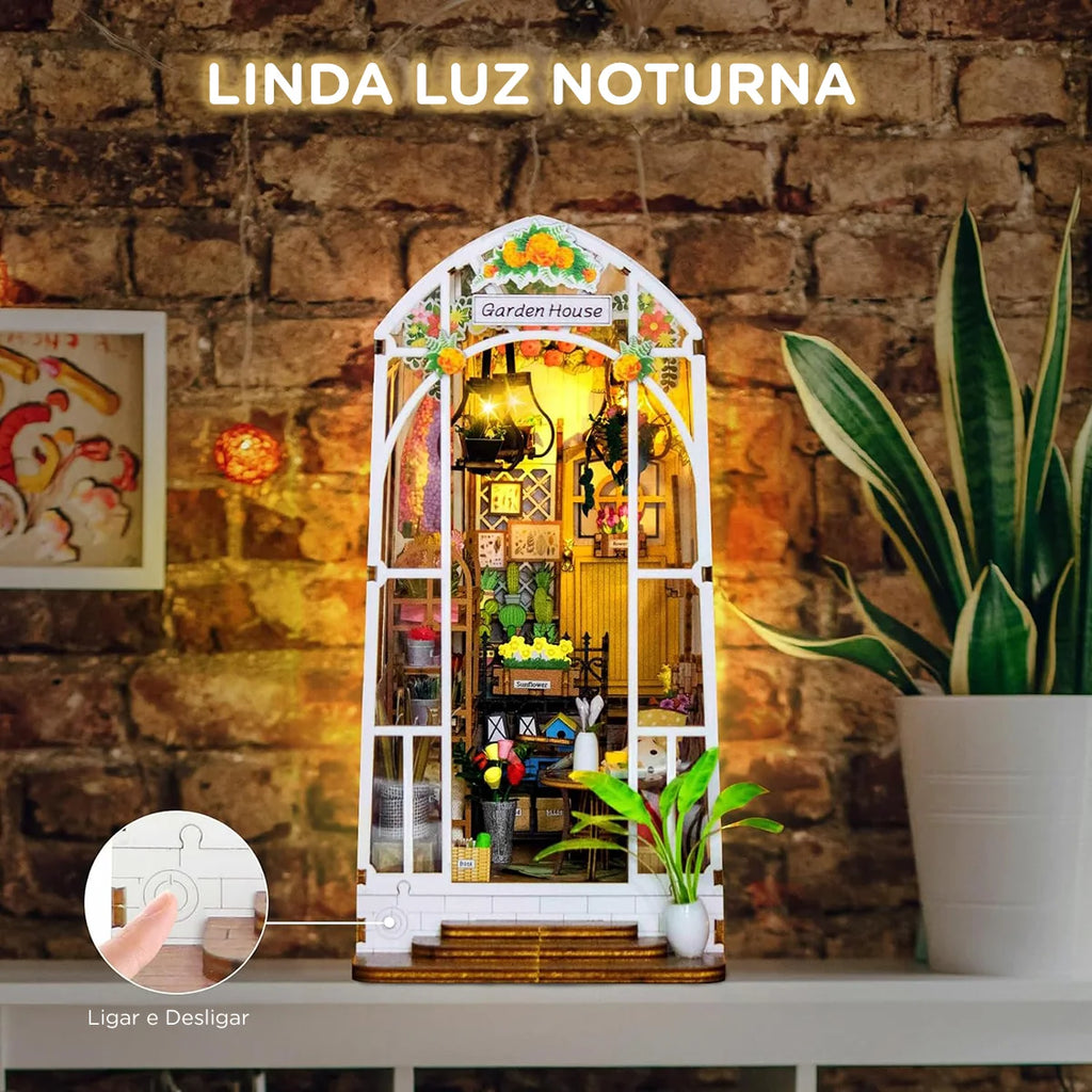 Bloco de Montar Jardim Mágico de Encaixar Com Luzes LED Crianças Adulto Adolescentes Infantil Bloco de Construção Decoração Colecionador