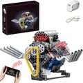 Bloco de Montar de Encaixe Motor V8 665 peças USB Controle via APP Decoração Brinquedo Educativo Infantil Adolescente Adulto Conjunto de Construção